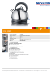 Severin WK 3349 electrical kettle