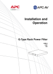 APC AV 15 Amp G Type Rack Power Filter, 120V