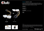 CLUB3D 4 PIN POWER MOLEX TO 6 PIN PCI-E