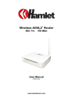 Hamlet HRDSL150W ADSL2+ Wi-Fi Ethernet LAN White router