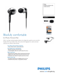 Philips Headset for iPhone with remote and mic SHH9757