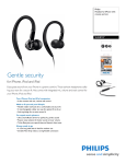 Philips Headset for iPhone with remote and mic SHH8107