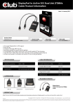 CLUB3D DisplayPort to DVI-D Dual Link Active Adapter Cable