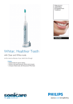 Philips Sonicare HealthyWhite Two rechargeable Sonicare toothbrushes HX6730/33