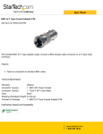 StarTech.com BNC to F Type Coaxial Adapter F/M