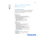 Philips Deco 15W E14 230V BW35 CL 1CT