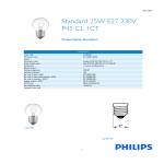 Philips Standard 25W E27 230V P45 CL 1CT