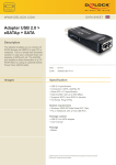 DeLOCK Adapter USB 2.0 / eSATAp + SATA