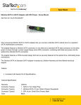 StarTech.com Slimline SATA to SATA Adapter with SP4 Power - Screw Mount