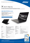 MSI X-Slim Series X600-S3547VHP