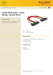 DeLOCK Cable SATA 22pin / 22pin FM, 0.2m