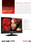 Viewsonic VTMS2431 24" Full HD Black LCD TV