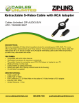 Cables Unlimited Ziplinq Retractable S-Video Cable with RCA Adapter Kit