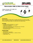 Cables Unlimited USB 2.0 - Mini5 Pin