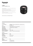 Panasonic L-X025E camera lense