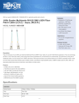 Tripp Lite 10Gb Duplex Multimode 50/125 OM3 LSZH Fiber Patch Cable (LC/LC) - Aqua, 2M (6-ft.)