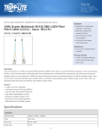 Tripp Lite 10Gb Duplex Multimode 50/125 OM3 LSZH Fiber Patch Cable (LC/LC) - Aqua, 1M (3-ft.)