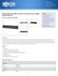 Tripp Lite 48-Port 2U Rack-Mount Cat6 110 Patch Panel, 568B, RJ45 Ethernet