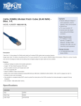 Tripp Lite Cat5e 350MHz Molded Patch Cable (RJ45 M/M) - Blue, 1-ft.