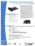 C2G Port Authority 2-Port USB 2.0 PC Card