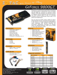 Zotac ZT-98GES3P-FSR GeForce 9800 GT graphics card