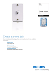 Philips SDJ6650W Phone mount White Wall jack