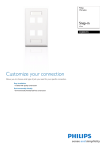 Philips SDJ8004W Snap-in 4-Port Wall plate