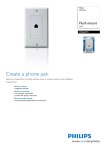 Philips SDJ6600W Flush mount White Wall jack