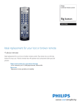 Philips SRU2104S Big button Universal remote control