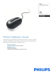 Philips SPM3702BB USB 800 DPI Wired notebook mouse