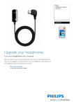 Philips SHH1212 Headphones to phone connector