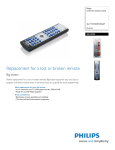 Philips SRU3004 4in1 TV/VCR/DVD/SAT Big button Universal remote control