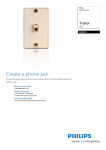 Philips SDJ6051 Triplex White Phone mount