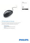 Philips SPM1700BB USB 800 DPI Wired optical mouse