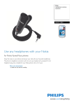 Philips SHH1111BN Headphones to phone connector