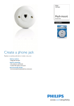 Philips SDJ6008W Flush mount Round White Wall jack