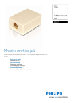 Philips SDJ6110 Surface mount Almond Wall jack