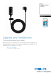 Philips SHH1113 Headphones to phone connector