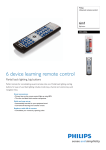 Philips SRU4006 6in1 Big button Universal remote control