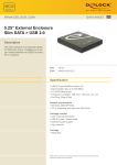 DeLOCK 5.25" External Enclosure Slim SATA > USB 2.0