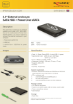 DeLOCK 2.5“ External enclosure SATA HDD > Power Over eSATA