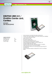 Digitus Cardbus, USB 2.0 / FireWire Card