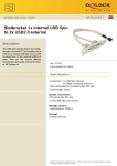 DeLOCK Slotbracket 1x internal USB 5pin > 2x USB2.0 external