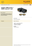 DeLOCK Adapter HDMI female > HDMI female 90&deg; right