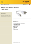 DeLOCK Adapter cable DVI mini Mac male > VGA female