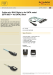 DeLOCK Cable mini SAS 36pin > 4x SATA metal (SFF 8087 > 4x SATA) 50cm