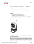 Cisco Wireless-G Pan Tilt Zoom (PTZ) Internet Video Camera: 2-Way Audio