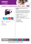Eminent Portable 3.5" Harddisk Enclosure SATA + eSATA