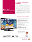 Viewsonic 52" LCD HDTV 52" Black