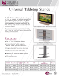Premier Mounts Universal Tabletop Stand (Black Base) (PSD-TTS/B)
